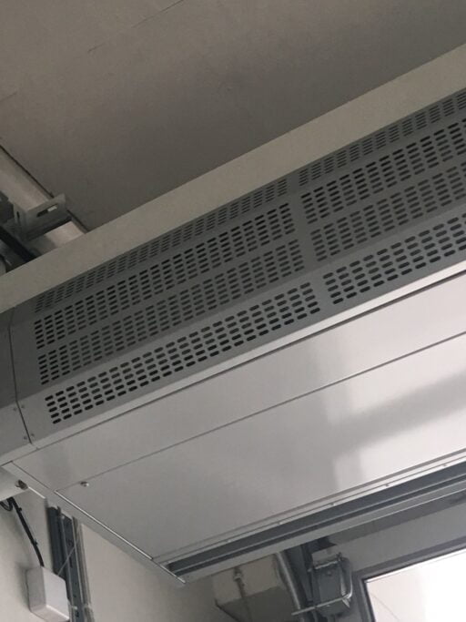Air curtains, aircurtains, air curtain, aircurtain, luchtgordijn, luchtdeur, luchtwand, luchtmes, rideau d'air, Luftschleier, luftridåer